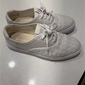 Cole Haan Men's Quilted White Sneakers